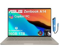 ASUS Zenbook 14 AI Business Ordinateur portable (14 po FHD+ OLED, Snapdragon X Plus (>Intel i7-1355U), 16 Go 8533MT/s, SSD 1 To), Copilot+ PC, concentrateur IST, webcam infrarouge, batterie 32 heures