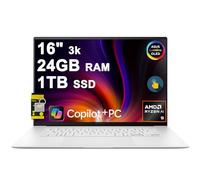ASUS Zenbook S 16 Ordinateur portable 16" 3K OLED 120 Hz Touch (100 % DCI-P3, 500 nits HDR) AMD Ryzen AI 9 365 (jusqu'à 50 Tops) 24 Go de RAM 1 To SSD pour Creator Business Professional Win11 ICP Hub