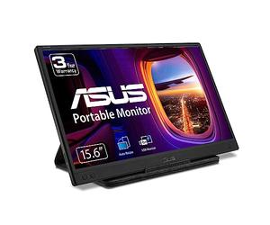ASUS ZenScreen MB166B Écran Portable 15,6" 1080p Full HD, IPS, USB 3.2, Surface Anti-Reflets, alimenté par USB, sans Scintillement, Filtre de lumière Bleue, Montage sur trépied, Housse de Protection,