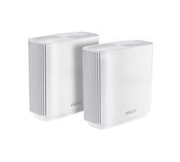 ASUS ZenWiFi CT8 Blanc - Pack de 2 - Système Wi-FI AC Mesh, Tri-Bande, 3000 Mbit/s, 500m2, AiProtection avec TrendMicro à vie, Port WAN/LAN 2,5 Gigabit + 3 Ports LAN Gigabit, AiMesh