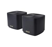 ASUS ZenWiFi XD4 Noir - Pack de 2 - Système Wi-FI 6 AX Mesh, Double Bande (2,4 GHz / 5GHz), 1800 Mbit/s, 400m2, AiProtection avec TrendMicro à vie, Ports WAN/LAN