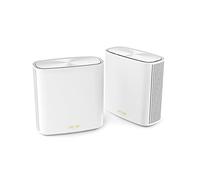 ASUS ZenWiFi XD6s Blanc - Pack de 2 - Système Wi-FI 6 AX Mesh, Double Bande (2,4 GHz / 5GHz), 5400 Mbit/s, 500m2, AiProtection Pro avec TrendMicro à vie, Ports WAN/LAN, application mobile