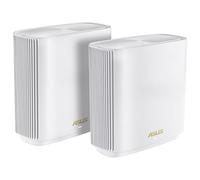 ASUS ZenWiFi XT9 Blanc - Pack de 2 - Système Wi-FI 6 AX Mesh, Tri-Bande, 7800 Mbit/s, 530m2, AiProtection avec TrendMicro à Vie, Port WAN/LAN 2,5 Gigabit + 3 Ports LAN Gigabit, AiMesh 90IG0740-MO3B40