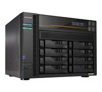 Asustor Lockerstor 8 Gen3 AS6808T Mémoire réseau NAS 8 Baies, AMD Ryzen Quad-Core 2,3 GHz, 16 Go de RAM ECC DDR5, 4 emplacements M.2 NVMe, Double Port 5GbE & Dual 10GbE, USB4 Type-C, Stockage réseau