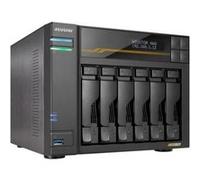 Asustor Lockerstor 6 Gen3 AS6806T, NAS à 6 Baies, CPU AMD Ryzen Quad-Core 2,3GHz, 2 x 5GbE, 2 x 10GbE, 4 emplacements M.2 NVMe SSD, 16 Go de RAM ECC DDR5, Serveur de Stockage en réseau (sans Disque)
