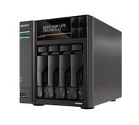 Asustor Lockerstor 4 Gen3 AS6804T Mémoire réseau 4 Baies NAS AMD Ryzen Quad-Core 2,3 GHz, 16 Go de RAM ECC DDR5, 4 emplacements M.2 NVMe, Double Port 5GbE & Dual 10GbE, USB 4.0 Type-C, Network