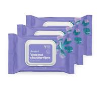 ASUTRA Lingettes nettoyantes pour tapis de yoga (jolie lavande), 3 sachets (30 lingettes chacune) - Pas de résidus glissants, nettoyage en profondeur pour équipement de fitness et équipement de gym
