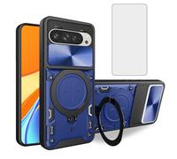 Asuwish Coque de téléphone pour Google Pixel 9/9 Pro/10/10 Pro 5G Slide Camera Coque magnétique avec protecteur d'écran et anneau de support pour cellule mobile hybride Pixel9 9Pro/Pixel10 10Pro Nine