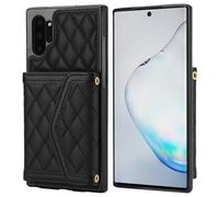 Asuwish Coque de téléphone pour Samsung Galaxy Note 10 Plus Note 10+ 5G - Étui portefeuille avec protection d'écran en verre trempé - Blocage RFID - Porte-cartes - Sangle Note10 + Notes 10+ Ten Not