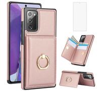 Asuwish Coque de téléphone pour Samsung Galaxy Note 20 5G avec protecteur d'écran et anneau béquille Porte-carte RFID Emplacement pour carte Accessoires pour téléphone portable Note20 Notes 20s Twenty