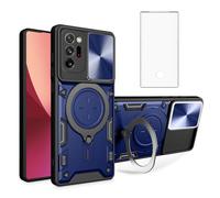 Asuwish Coque de téléphone pour Samsung Galaxy Note 20 Ultra 5G Slide Camera - Coque magnétique avec protecteur d'écran et anneau de support - Cellule hybride rigide Note20 Plus Notes 20Ultra Note20+