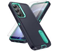 Asuwish Coque de téléphone pour Samsung Galaxy S25 FE 5G avec protecteur d'écran - Coque hybride cachée, robuste, résistante aux chocs - Protection robuste - S 25 EF S25FE 25S SM-S731B - Pour homme et