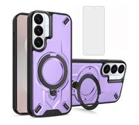 Asuwish Coque de téléphone pour Samsung Galaxy S26 Plus S26+ 5G avec protection d'écran en verre trempé et anneau magnétique de support béquille accessoires S 26 + 26+ S26Plus 26S X26 SM-S947U Femmes