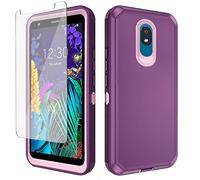 Asuwish Coque pour LG Aristo 4/Astro 4+ Plus/Tribute Royal X320/Escape Plus/Journey LTE L322DL/K30 2019/Arena 2/X2/Prime 2 avec film de protection d'écran Violet