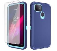 Asuwish Coque pour T-Mobile Revvl 4 Plus avec protecteur d'écran et coque de téléphone hybride robuste antichoc accessoires de protection rigide Tmobile Revel 4+ T Mobile Revvl4+ TCL Revell Four + 4Plus Bleu