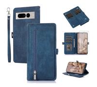 Asuwish Étui de téléphone pour Google Pixel 7 Pro 5G avec protecteur d'écran en verre trempé et rabat en cuir à fermeture éclair porte-cartes de crédit support Cell Pixel7Pro Pixel7 XL Seven 7Pro 6.7