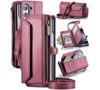 Asuwish Étui de téléphone pour Samsung Galaxy Z Fold 6 5G 2024 - Étui portefeuille à fermeture éclair avec stylet S et rabat en cuir - Blocage RFID - Porte-cartes de crédit - Accessoires cellulaires