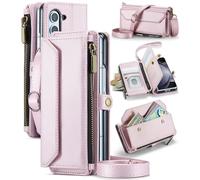 Asuwish Étui portefeuille à fermeture éclair pour Samsung Galaxy Z Fold 5 5G 2023 avec stylet S et rabat en cuir avec blocage RFID, porte-cartes de crédit, espèces, accessoires cellulaires ZFold5 Z5 G