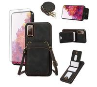 Asuwish Étui portefeuille pour Samsung Galaxy S20 FE 5G 6,5" avec protecteur d'écran et dragonne, porte-cartes pour téléphone portable S 20 EF UW 2022 S20FE5G S20FE 20S S2O Fan Edition 4G G5 pour