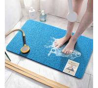 Asvin - Tapis de bain doux texturé - 61 x 40,6 cm - Sans phtalate - Antidérapant, confortable, avec drainage - Tapis de bain en PVC pour les zones humides, séchage rapide