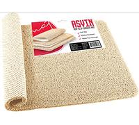 Asvin - Tapis de bain doux texturé - 61 x 40,6 cm - Sans phtalate - Antidérapant, confortable, avec drainage - Tapis de bain en PVC pour les zones humides, séchage rapide