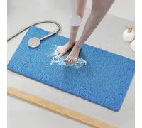 Asvin Tapis de Bain Doux texturé, 89 x 41 cm, sans phtalate, Antidérapant, Confortable, avec Drainage, Tapis de Bain en PVC pour Les Zones humides, séchage Rapide