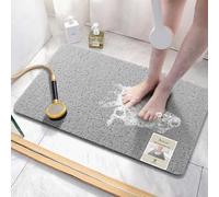 Asvin Tapis de Bain Doux texturé, 89 x 41 cm, sans phtalate, Antidérapant, Confortable, avec Drainage, Tapis de Bain en PVC pour Les Zones humides, séchage Rapide