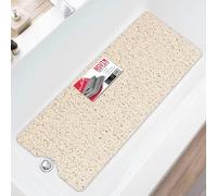 Asvin Tapis de bain et douche antidérapant pour l'intérieur de la baignoire et des zones humides (40 x 120 cm, beige)