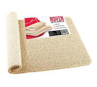 Asvin Tapis de bain et douche antidérapant texturé doux pour l'intérieur de la douche et les zones humides (40 x 60 cm, beige) Tapis de bain en luffa en caoutchouc sans phtalate pour surfaces