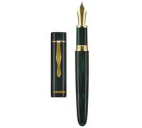 Asvine C2000 Germany Cumberland Stylo plume en ébonite Numéro 8 Pointe 1,1 mm Stylo calligraphie Dessin Motif unique avec boîte convertisseur Vert
