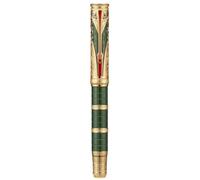Asvine Hongdian D5X Stylo-plume, gravure de totem chinois rétro de la dynastie Qin, écriture fluide avec convertisseur et coffret stylo, pointe extra fine, vert