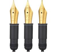 Asvine Lot de 3 plumes de rechange pour stylo plume pour séries P36, P50, P80 et V200, ensemble de plumes plaqué or #6 EF/F/M
