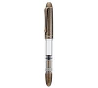 Asvine P30 Piston Plume Stylo Plume Émoussé Pointe 1.1mm Calligraphie Art Dessin Stylo avec Coffret Rétro Laiton Style