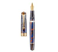 Asvine Stylo plume P20 Piston en résine violette, pointe moyenne iridium avec bordure dorée et étui 1 Unité (Lot de 1)