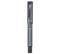 Asvine V200 Stylo-plume en titane avec remplissage sous vide, pointe fine en acrylique transparent et étui noir mat