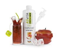 AsVita Boisson concentrée Fresh Mix 1:80-1 l avec pompe doseuse - Boissons au sirop sans sucre - 26 délicieuses saveurs (thé glacé et pomme)