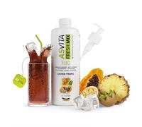 AsVita Boisson concentrée Fresh Mix 1:80-1 l avec pompe doseuse - Boissons au sirop sans sucre - 26 saveurs délicieuses (thé glacé tropical)