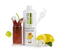 AsVita Boisson concentrée Fresh Mix 1:80-1 l avec pompe doseuse - Boissons au sirop sans sucre - 26 saveurs délicieuses (thé glacé et citron)