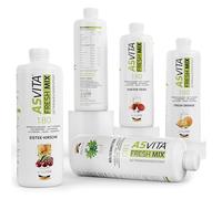 AsVita Boisson concentrée Fresh Mix 1:80 - Bouteille de 1 litre - Sirop de boisson sans sucre - 26 délicieuses saveurs de sirop zéro (thé glacé et citron) sans sucre