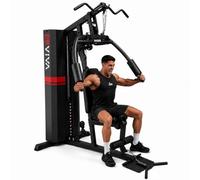 AsVIVA MG5 Pro Station de musculation avec bloc de poids 73 kg - Station de musculation multifonction Home Gym Station de traction à câbles, station de traction Butterfly, barre de traction, bras curl