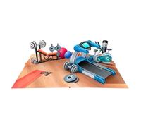 ASVP Shop Carte de fitness 3D Pop Up sur le thème de la salle de sport avec poids, tapis de course et tapis de yoga - Parfait pour les anniversaires et autres occasions