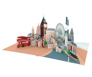 ASVP Shop Carte de vœux pop-up 3D fabriquée à la main avec monuments emblématiques, parfaite pour les amateurs de Londres, toutes les occasions