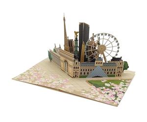 ASVP Shop Carte pop-up 3D fabriquée à la main avec monuments emblématiques, carte pour ami, fête des pères, anniversaire
