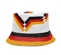 ASVP Shop Chapeau de pêcheur réversible style rétro de l'Allemagne - Design équipe de football des années 90, haute qualité, unisexe, parfait pour les matchs de football, multicolore, M/L