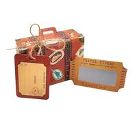 ASVP Shop DIY Surprise Mini valise et mini ticket de voyage Kit de cartes à gratter et révéler - Idéal pour les vacances, la Saint-Valentin, les anniversaires et les escapades en famille, Couleur