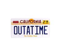 ASVP Shop Retour vers le futur OUTATIME Licence/plaque d'immatriculation Marty Mcfly Delorean Movie Prop