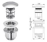 ASW 105609 2000 2000 /4" x Ø 63 mm, avec panier de récupération, Ø 66 mm, verrouillable