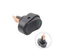 ASW-20D 30A 12VDC Car Boat Auto Push Button On Off With Dot LED Light Illuminated Red Green Blue Yellow Rocker Switch NWPNLXEA(Green)