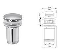 ASW jeu d'excentriques design 105409 11/4", avec bouchon d'étanchéité, chromé