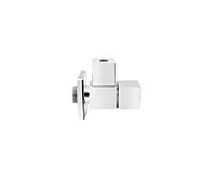 ASW vanne d'équerre design 108688 laiton chromé, design angulaire, 2000 /2" x 10 mm